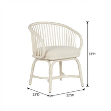 Rattan Dining Chair with Distressed Finish and Stylish Getaway Design
