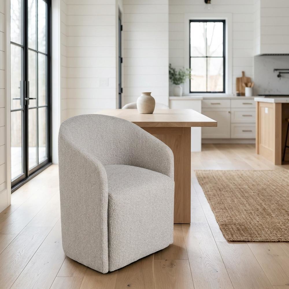Aged Gray Dining Chair with Modern Style and Distressed Finish