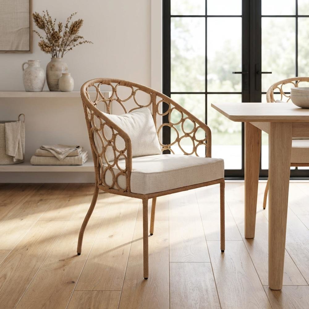 Colorful Dining Chair with Distressed Finish and Stylish Design