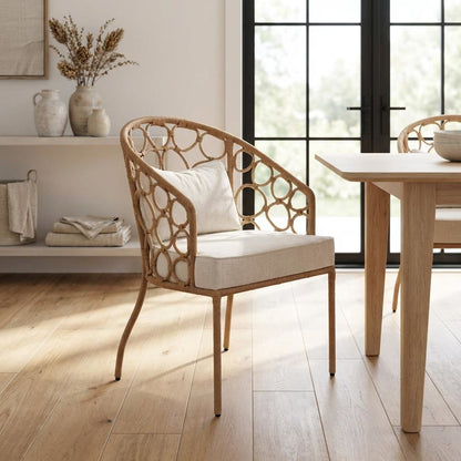 Colorful Dining Chair with Distressed Finish and Stylish Design