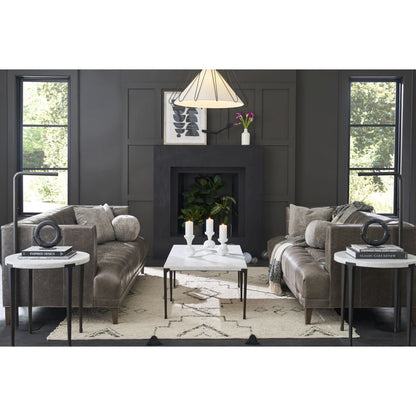 End Table In Soft Matte Black Color