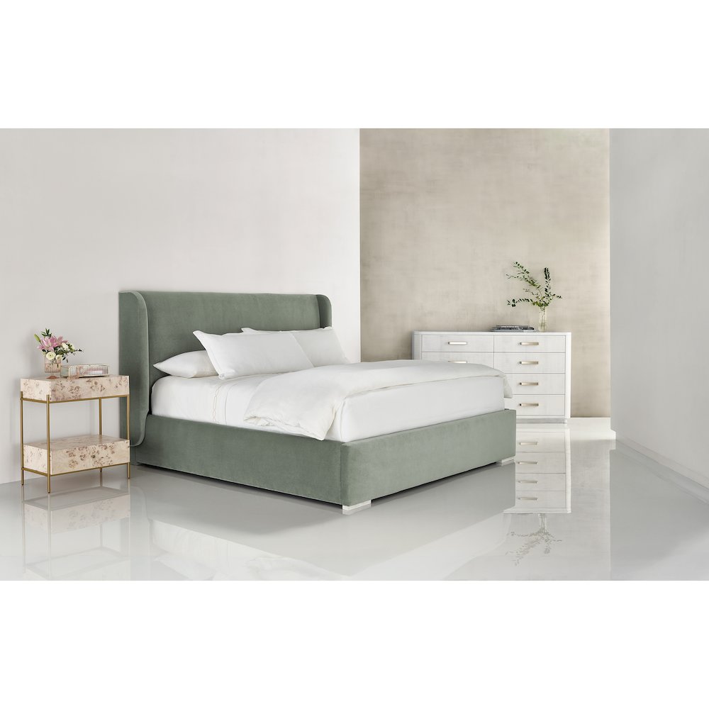 Restore Bed Complete King 66 In Soft, Brushed Nickel Color