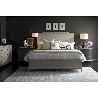 Sleigh Platform Bed King In Rolling Fog Color