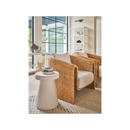 Key Largo Lounge Chair In Fishbone Weave Rattan Color
