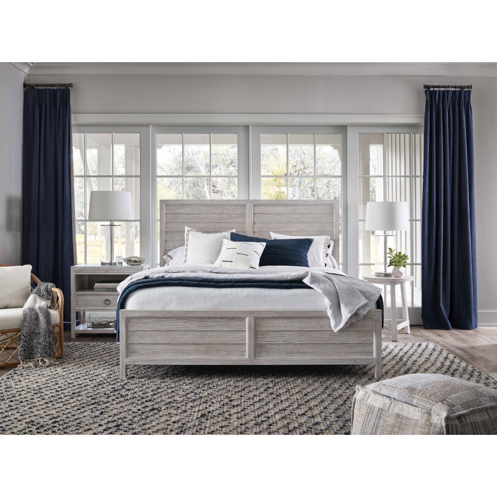 Getaway Panel Bed King 66 In Sea Oat Color