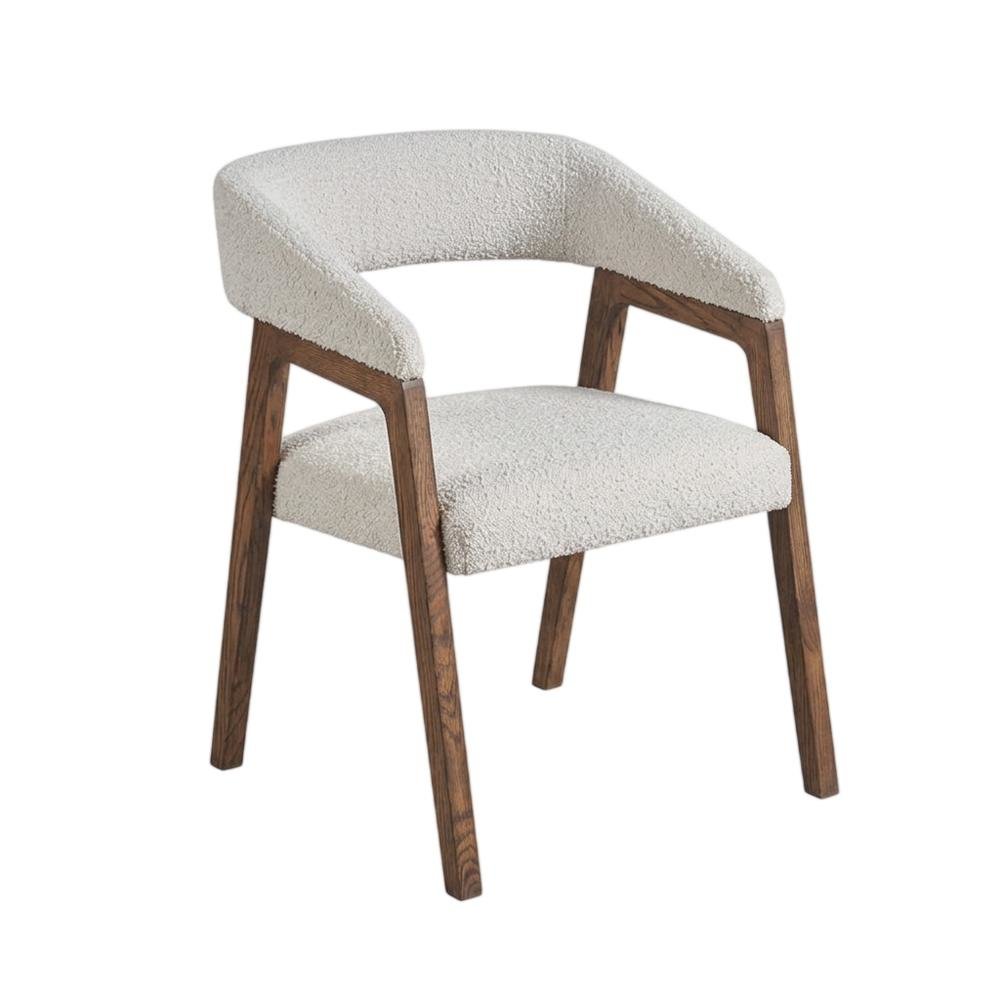Aged Gray Finish Barrel Back Dining Chair with Modern Style
