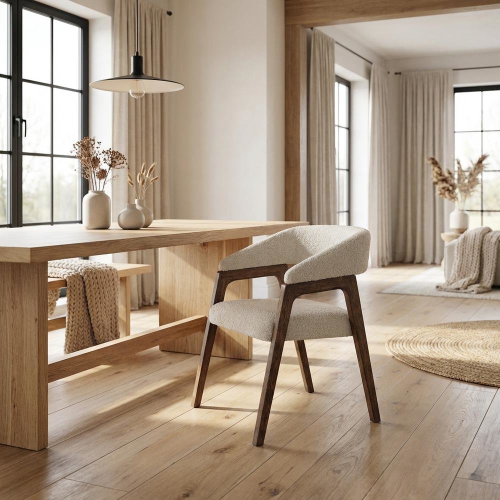 Aged Gray Finish Barrel Back Dining Chair with Modern Style