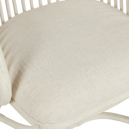Rattan Dining Chair with Distressed Finish and Stylish Getaway Design