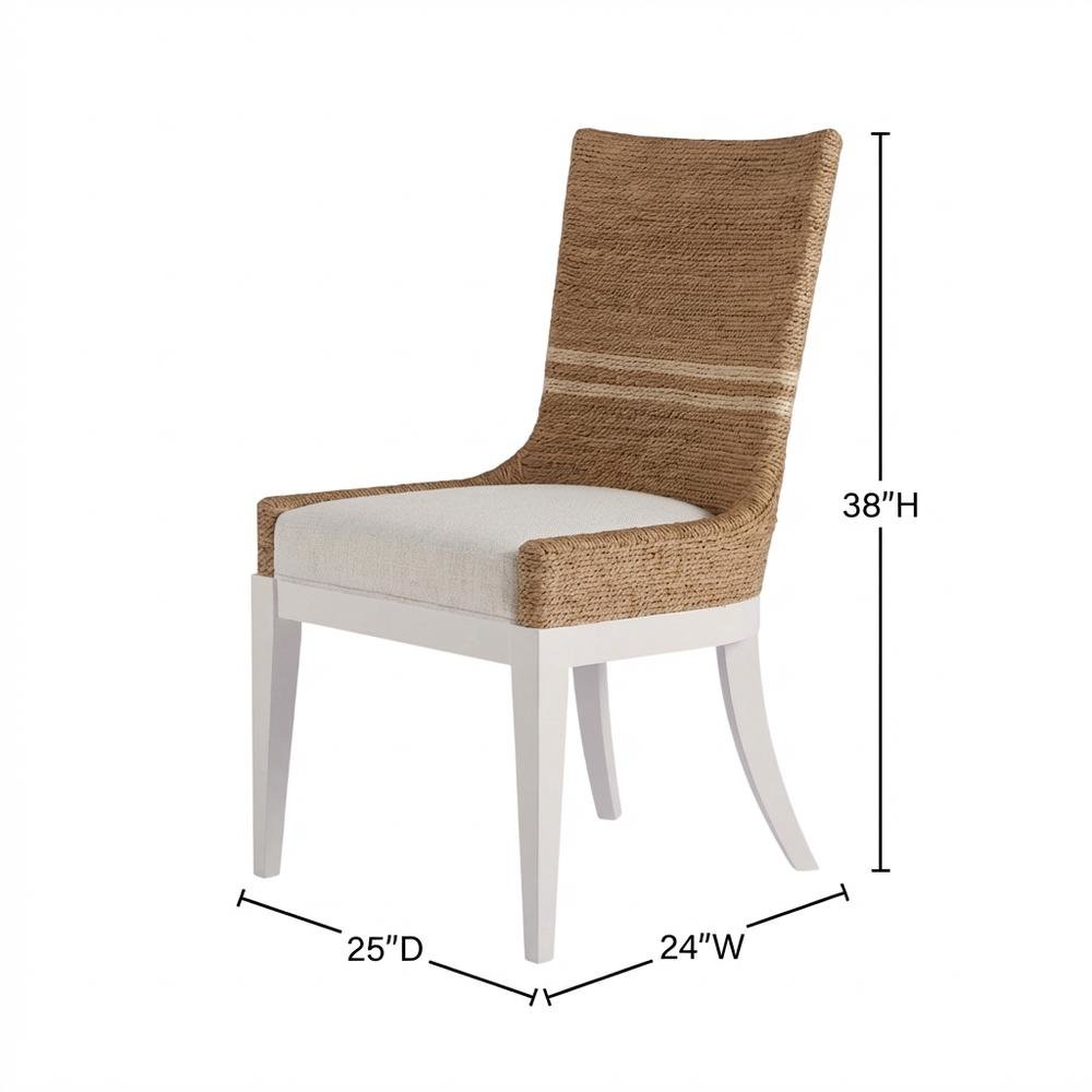 Sailcloth Dining Chair Pair with Distressed Finish for Stylish Dining Room