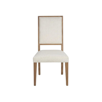 Sand Dune Color Upholstered Dining Chair Pair, Distressed Finish, Stylish Design