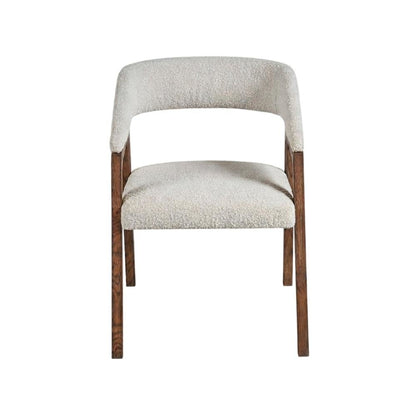 Aged Gray Finish Barrel Back Dining Chair with Modern Style