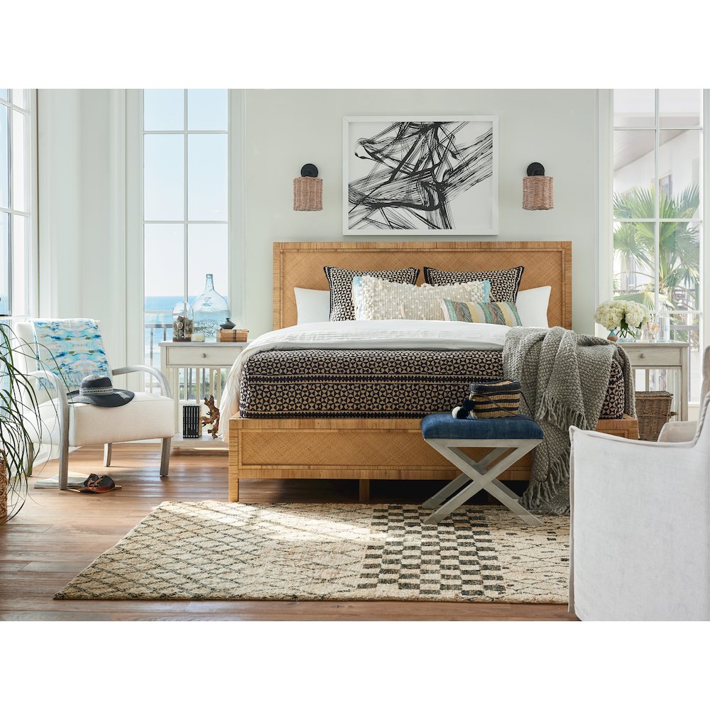 Bedside Table With Stone Top In Sandbar Color