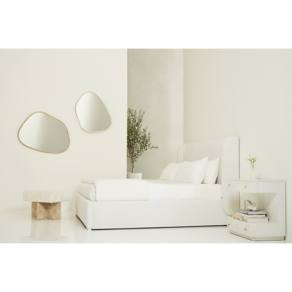 Restore Bed Complete Queen 50 In Soft, Brushed Nickel Color
