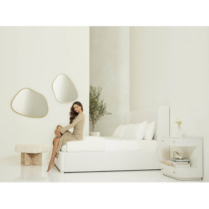 Restore Bed Complete Queen 50 In Soft, Brushed Nickel Color