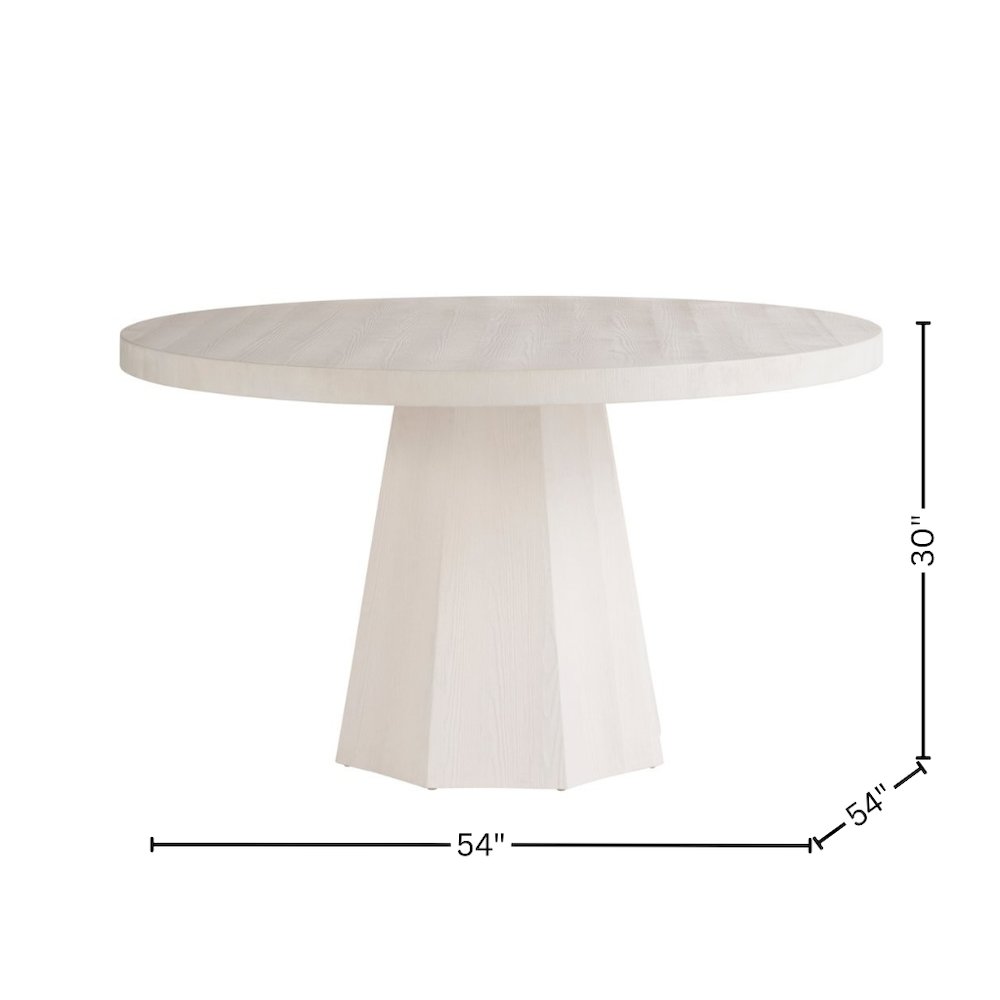 White Round Dining Table with Leaf Extension and Leveling Support