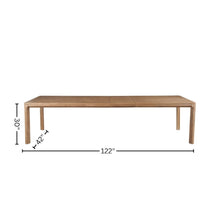 Wood Extendable Dining Table with Narrow Profile and Leaf Extension