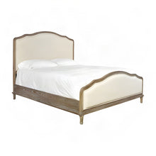 Viscose-Upholstered Queen Platform Bed, Headboard and Footboard, Studio