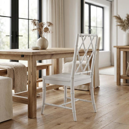 Distressed Finish X-Back Dining Chairs, Set of 2 for Elegant Dining Room