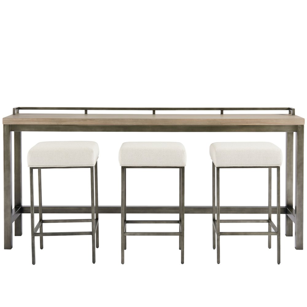 Mitchell Console W/Stools In Greystone Color