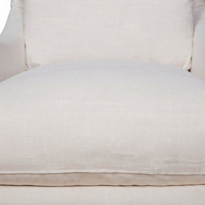 Polyester-Upholstered Swivel Rocker Glider Accent Chair with Kidney Pillow