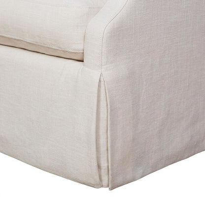 Polyester-Upholstered Swivel Rocker Glider Accent Chair with Kidney Pillow