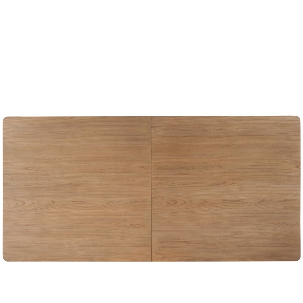 Wood Extendable Dining Table with Narrow Profile and Leaf Extension