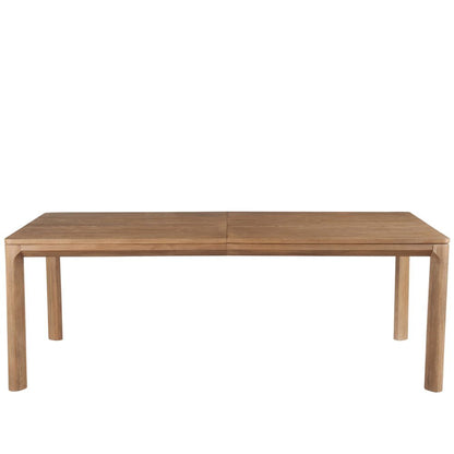 Wood Extendable Dining Table with Narrow Profile and Leaf Extension