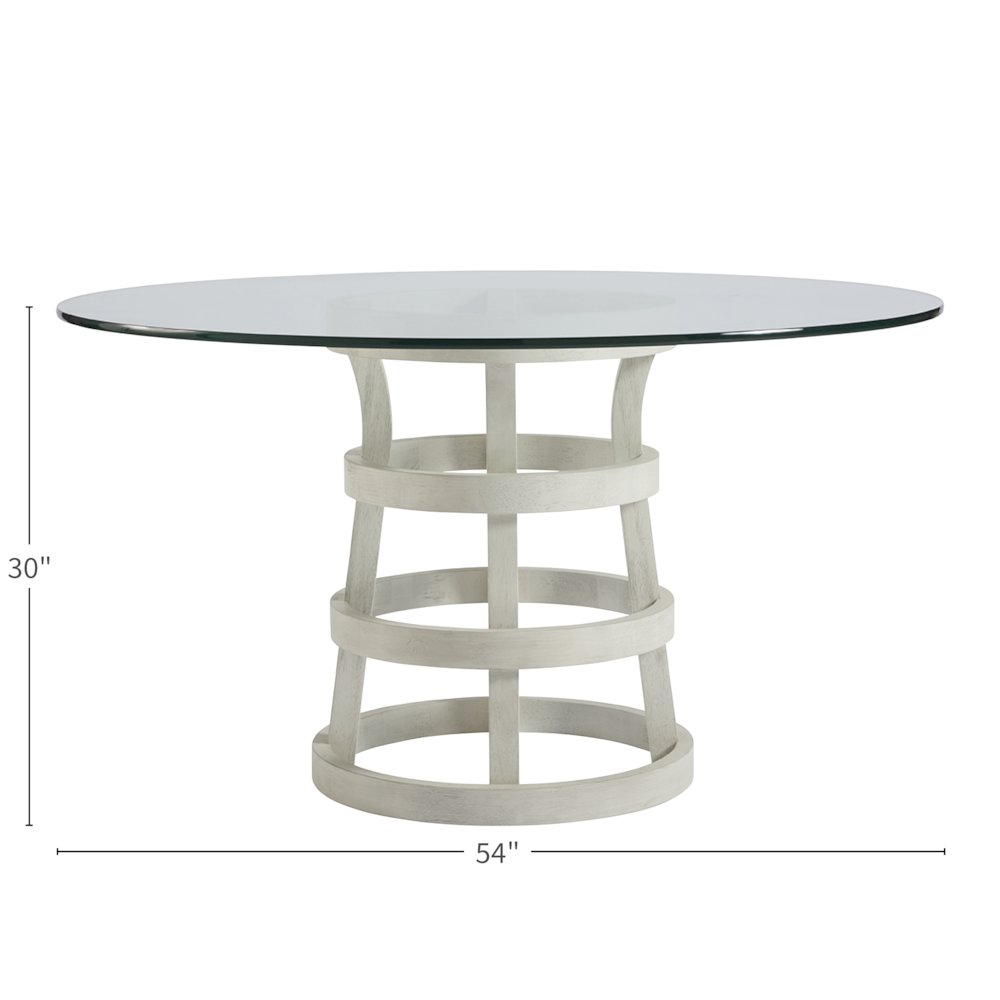 Round Glass Table 54" In Sandbar Color