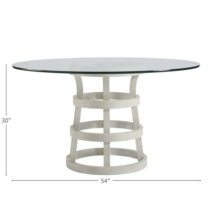 Round Glass Table 54" In Sandbar Color