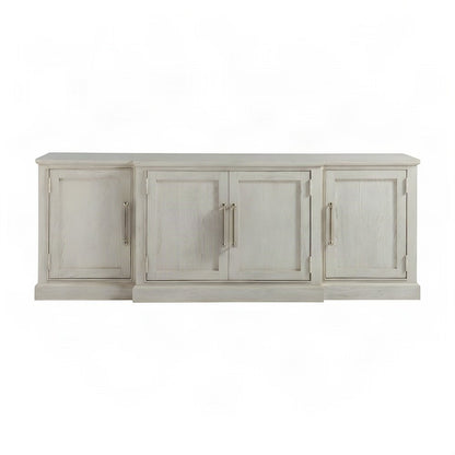 Veneer Entertainment Console TV Stand with Adjustable Shelves, Sandbar
