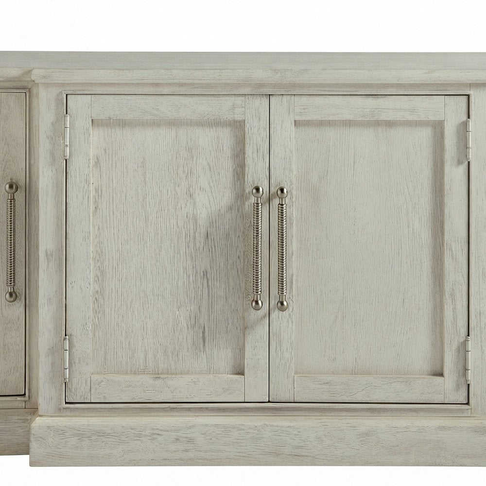 Veneer Entertainment Console TV Stand with Adjustable Shelves, Sandbar