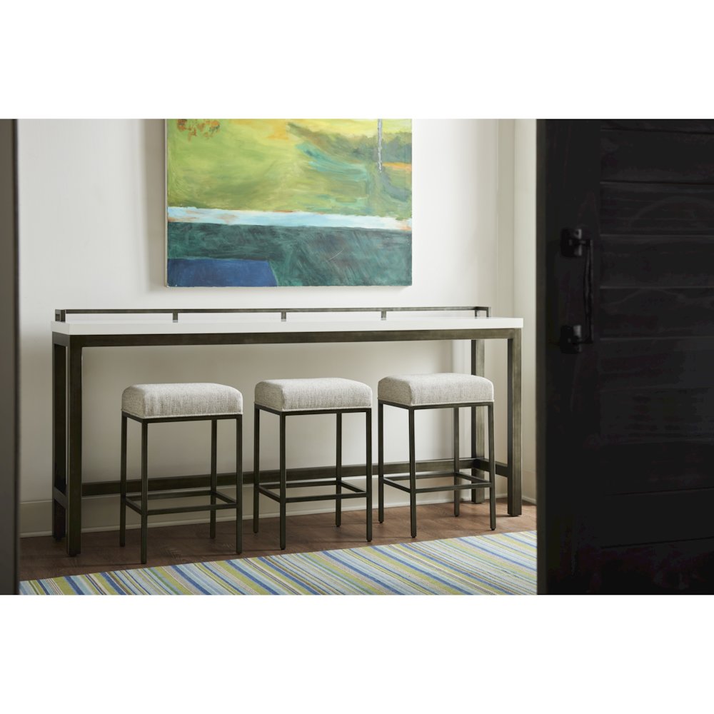 Essence Console Table W/Stools In Meringue Color