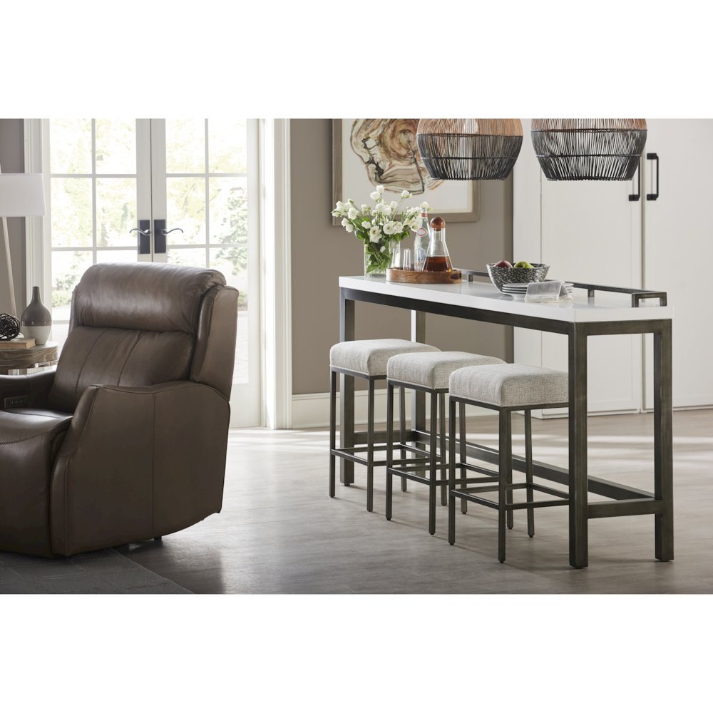 Essence Console Table W/Stools In Meringue Color