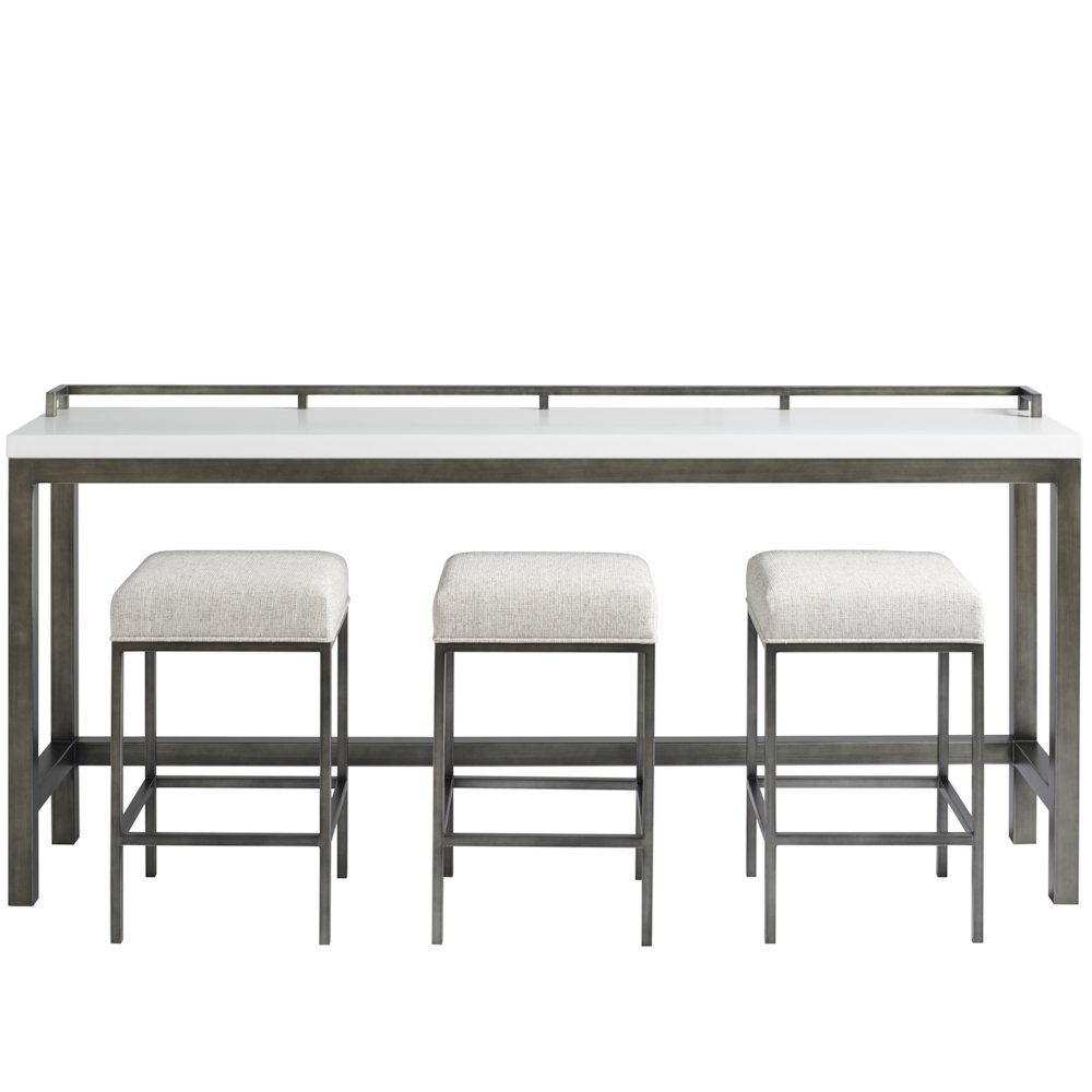 Essence Console Table W/Stools In Meringue Color