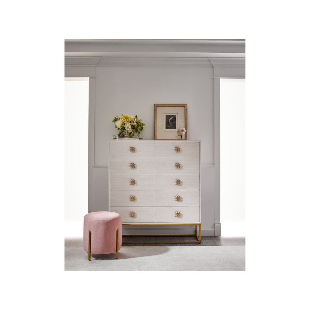 Peony Drawer Chest In Alabaster Color