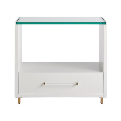 Peony Nightstand In Alabaster Color