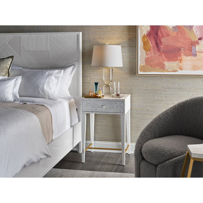 Love Joy Bliss Bedside Table In White Lacquer Color