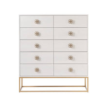 Peony Drawer Chest In Alabaster Color
