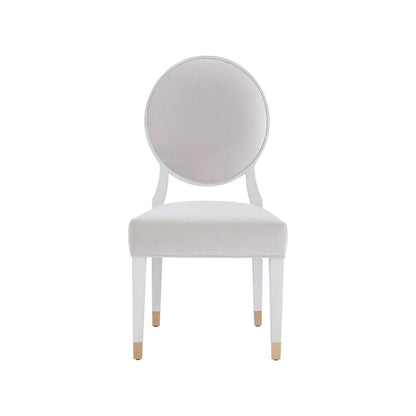 Love Joy Bliss Oval Back Side Chair (Set Of 2) In White Lacquer Color
