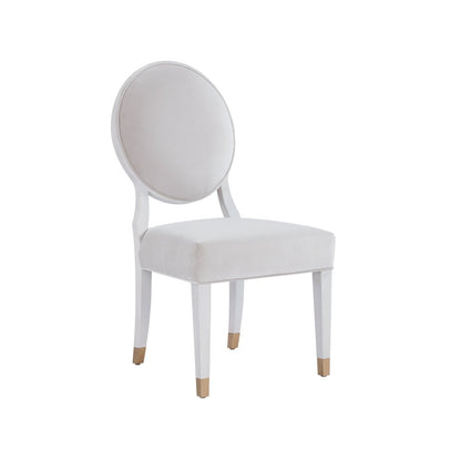 Love Joy Bliss Oval Back Side Chair (Set Of 2) In White Lacquer Color