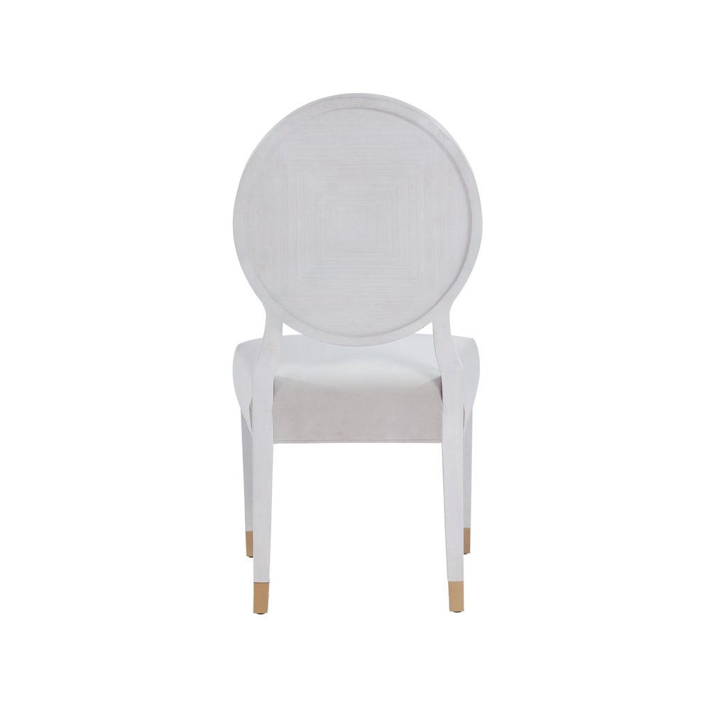 Love Joy Bliss Oval Back Side Chair (Set Of 2) In White Lacquer Color