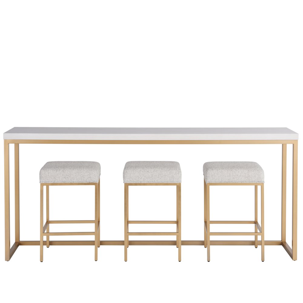 Love Joy Bliss Console Table In Alabaster Color