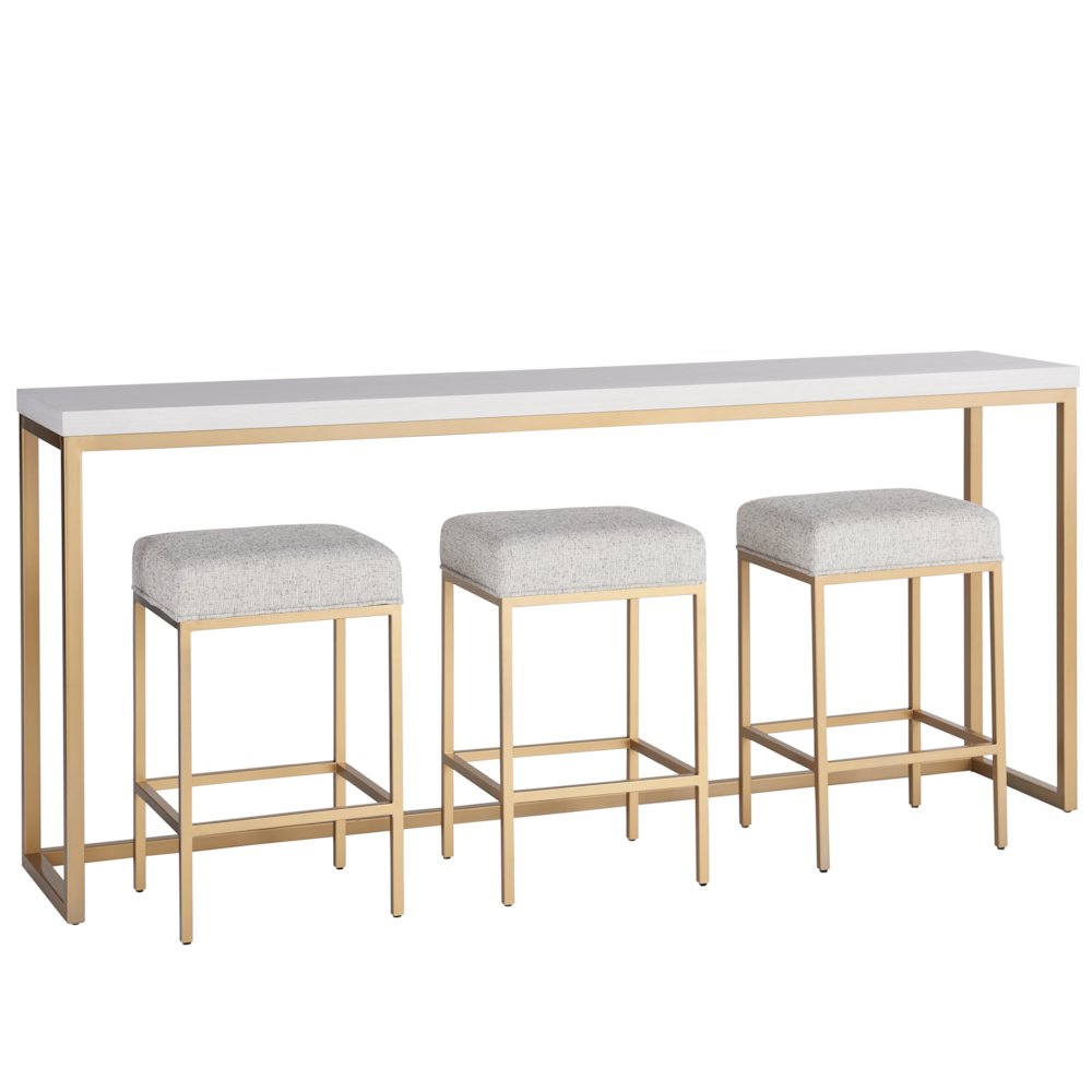 Love Joy Bliss Console Table In Alabaster Color