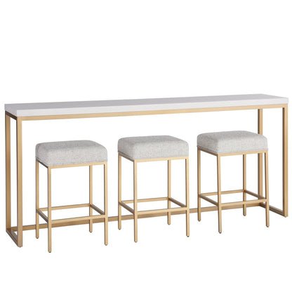 Love Joy Bliss Console Table In Alabaster Color