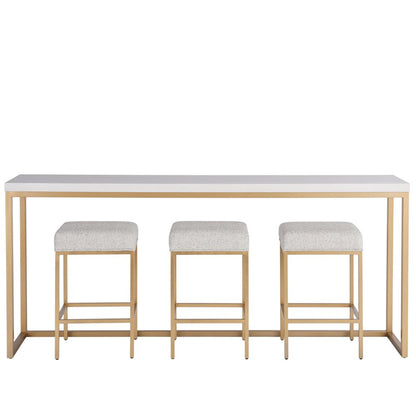 Love Joy Bliss Console Table In Alabaster Color