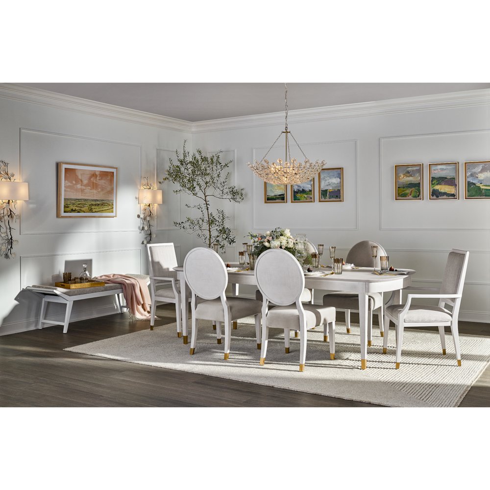 Marion Dining Table In Alabaster Color