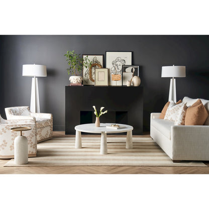 Sienna Martini Table In Cast Aluminum/White Plaster Color