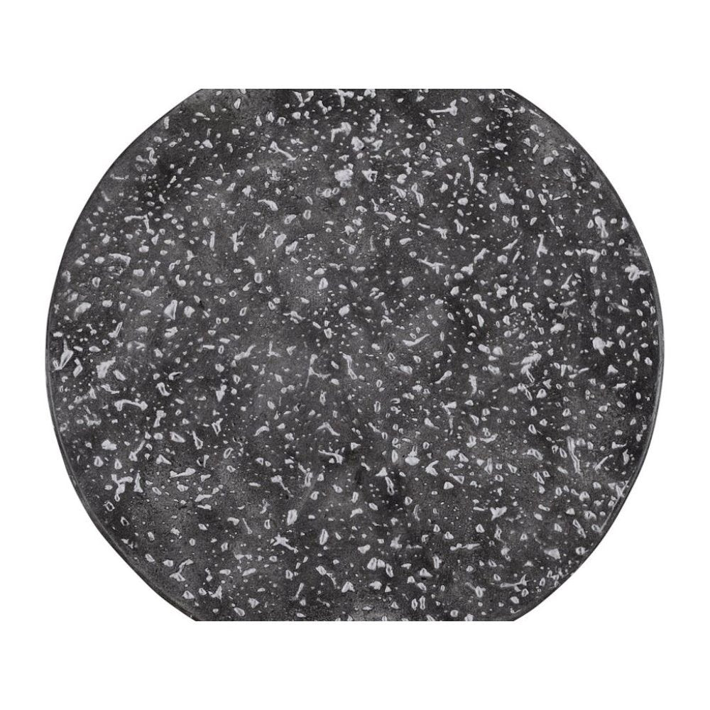 Gray Concrete  Accent Table for Patio or Living Room Use – Round Side Table