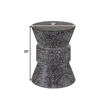 Gray Concrete  Accent Table for Patio or Living Room Use – Round Side Table