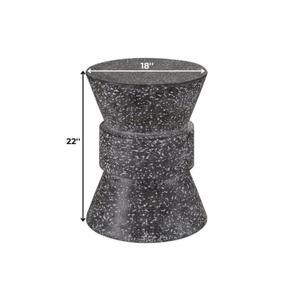 Gray Concrete  Accent Table for Patio or Living Room Use – Round Side Table